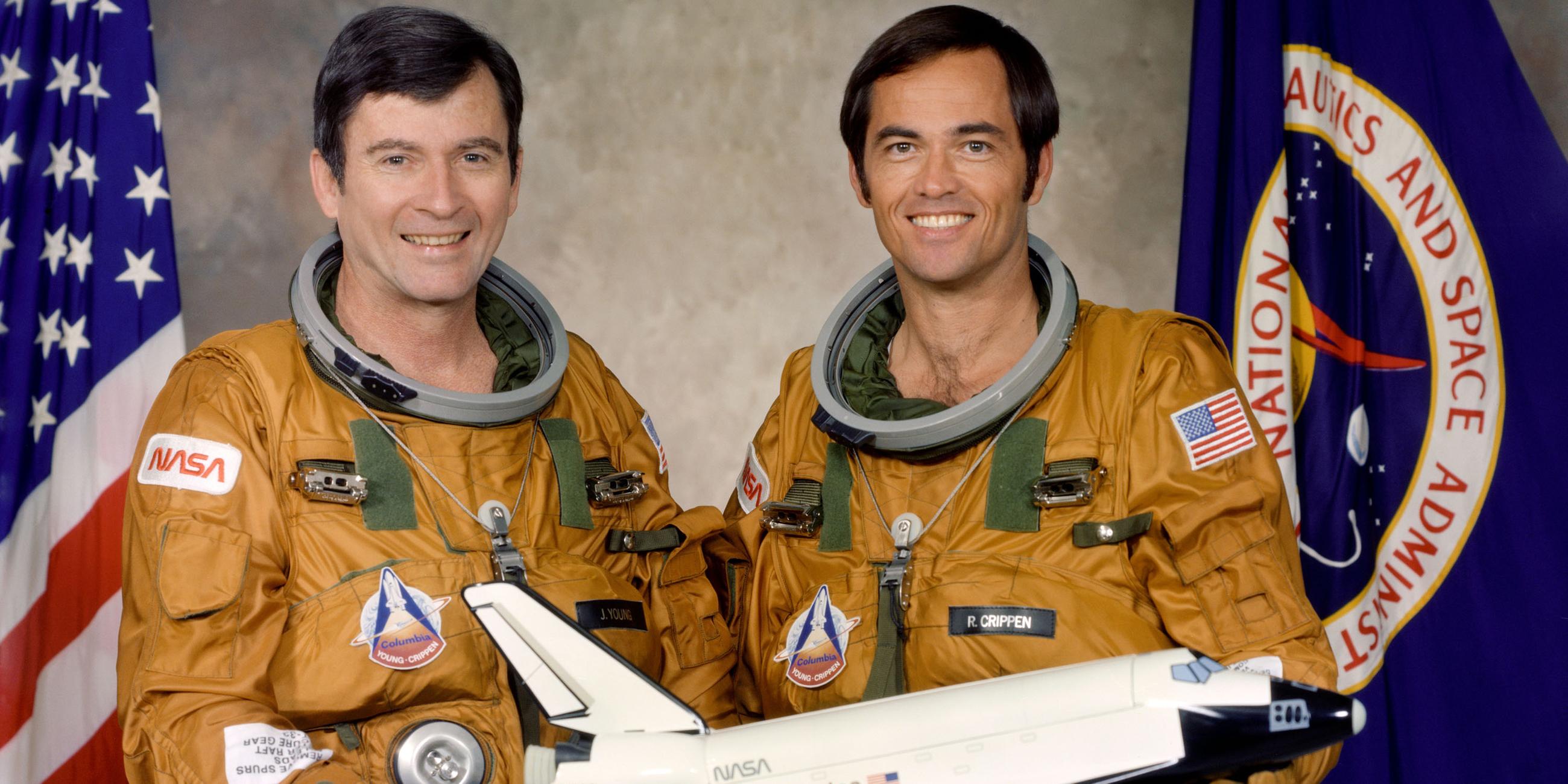 April 1981: John Young und Robert Crippen im ersten Space Shuttle