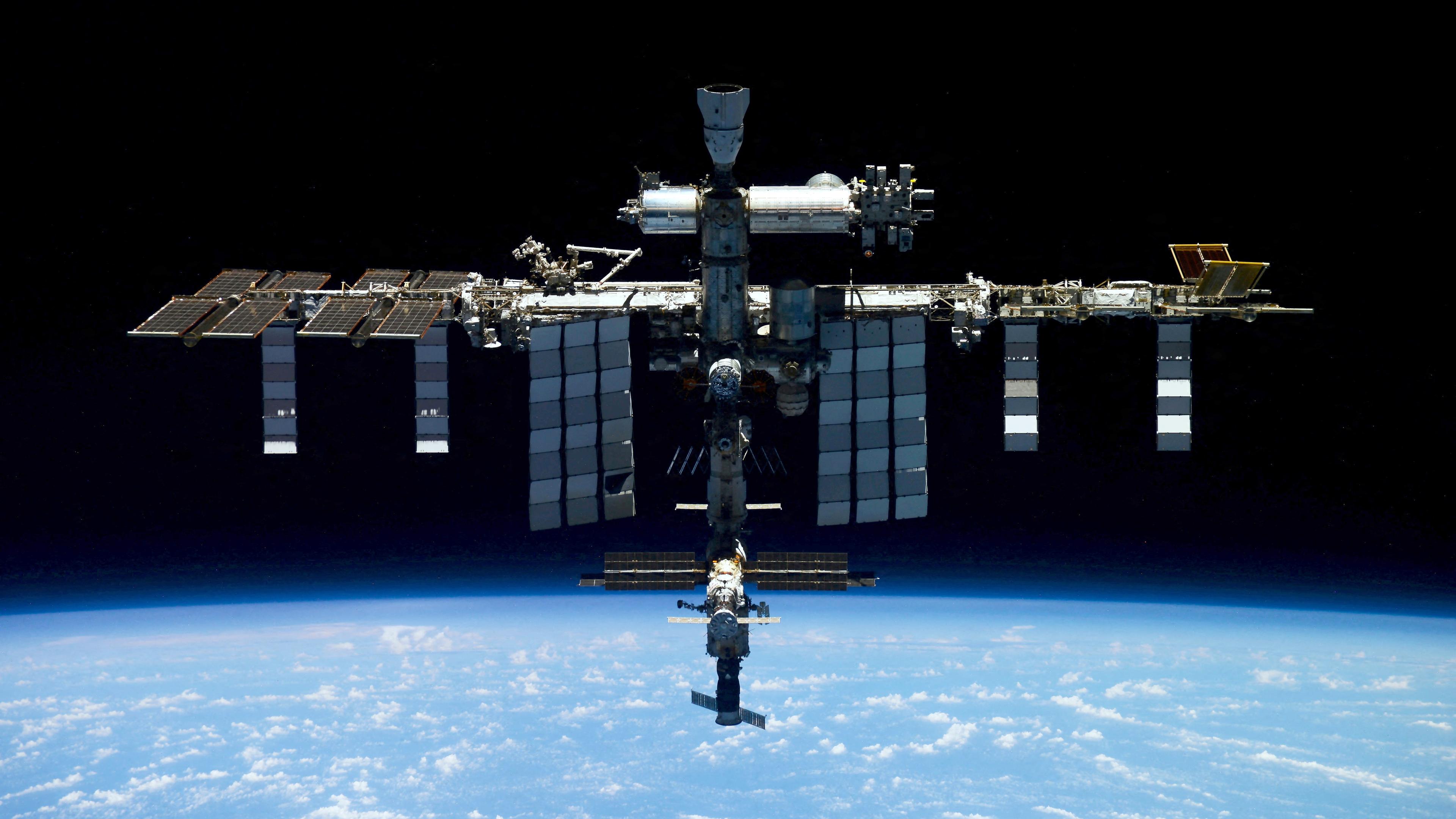 Die Internationale Raumstation ISS, aufgenommen am 11.02.2023