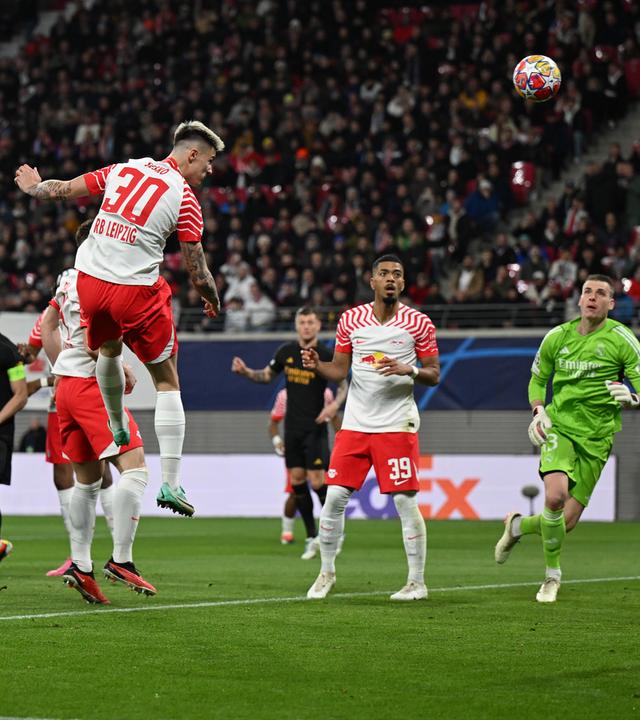 RB Leipzig - Real Madrid, K.o.-Runde, Achtelfinale, Hinspiele, in der Red Bull Arena. 