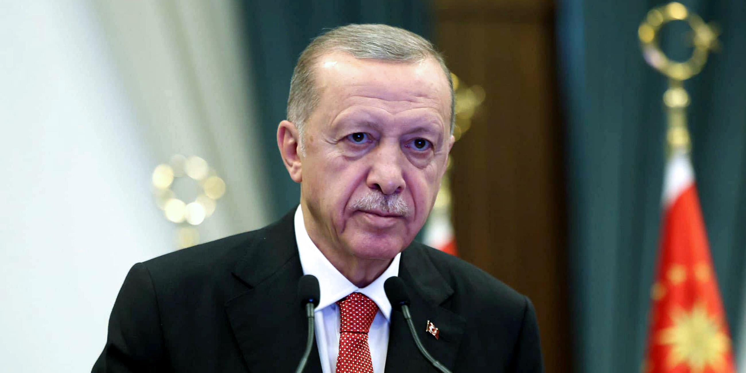 Türkische Präsident, Recep Tayyip Erdogan