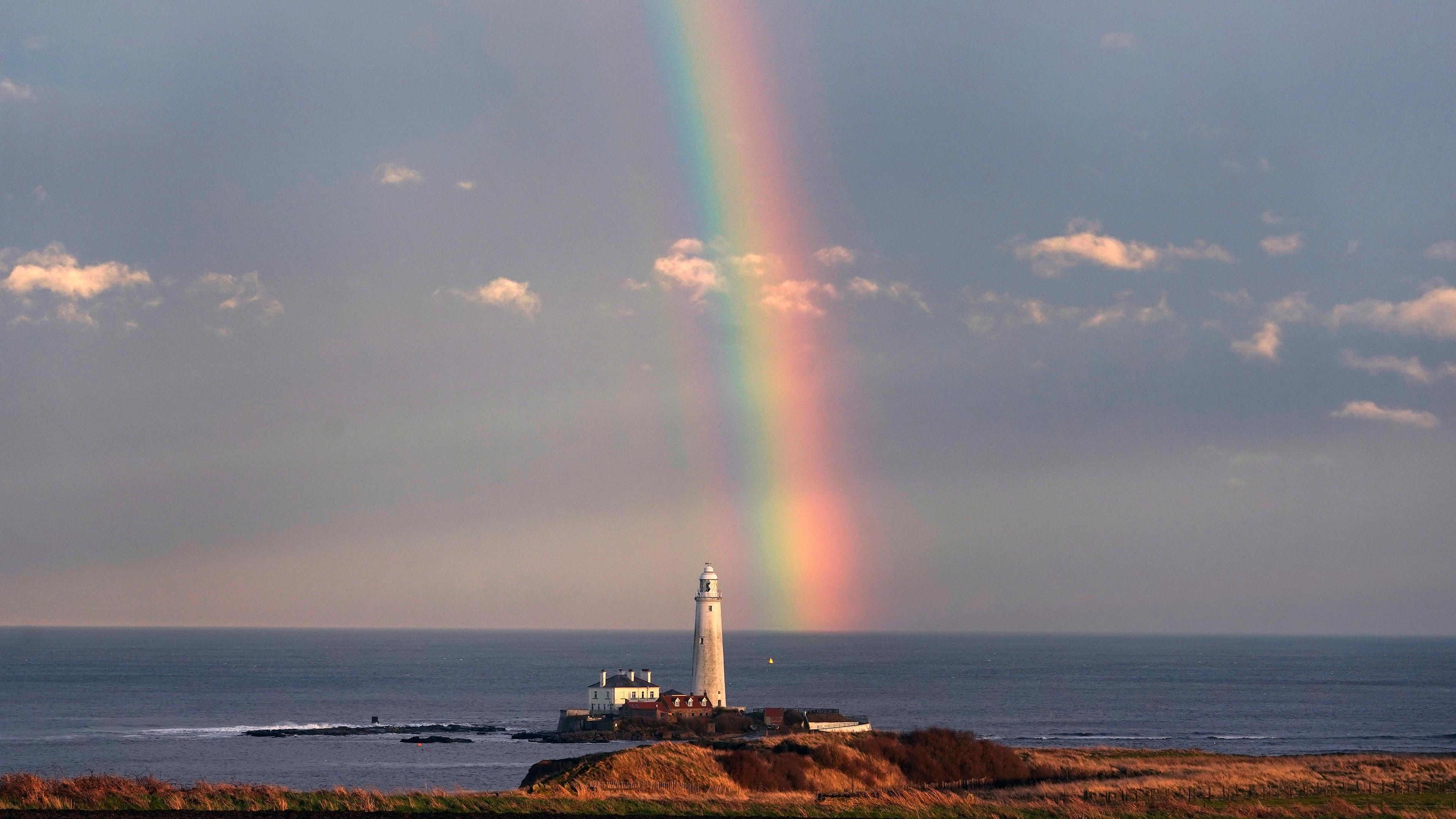 Regenbogen, aufgenommen am 20.02.2019 in White Bay (Großbritannien)