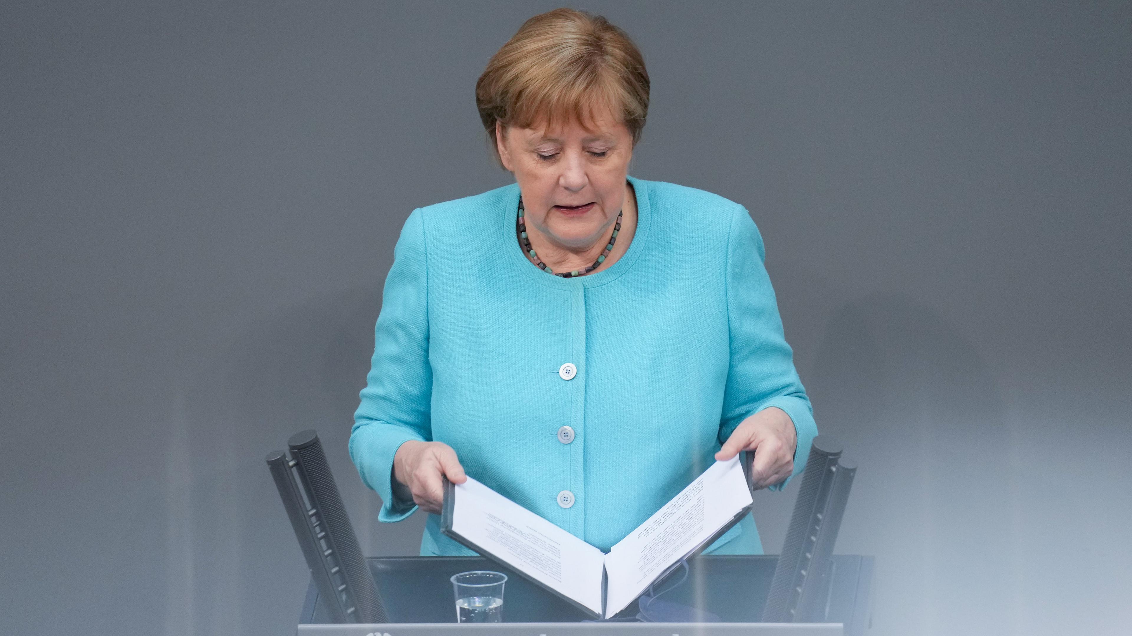 Bundeskanzlerin Angela Merkel bestreitet ihre vermutlich letzte Regierungserklärung, 24.06.2021, Berlin.