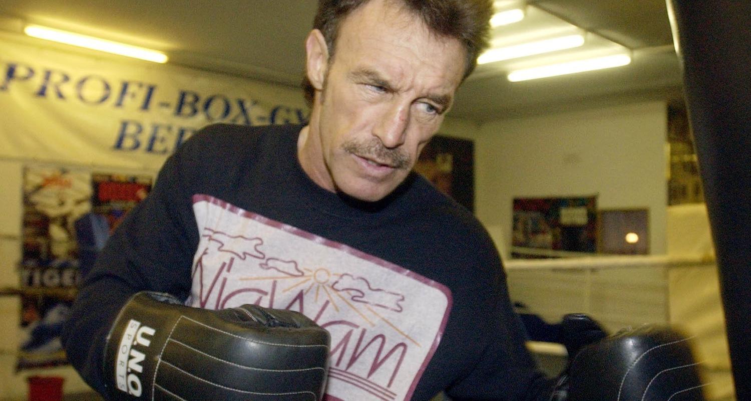 Rene Weller beim Boxtraining im Jahre 2003