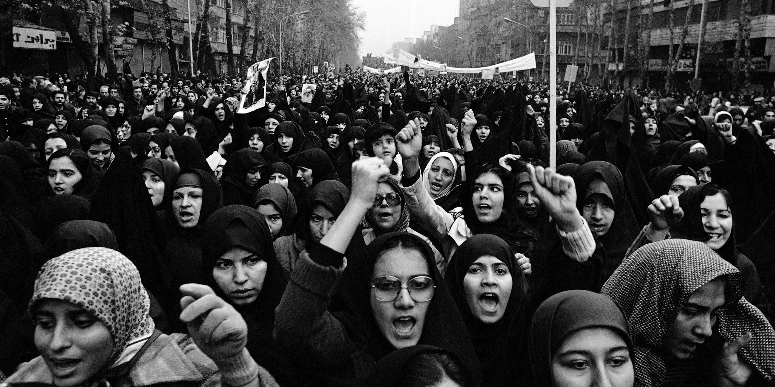 Dezember 1978: Massendemonstration in Teheran 1978.