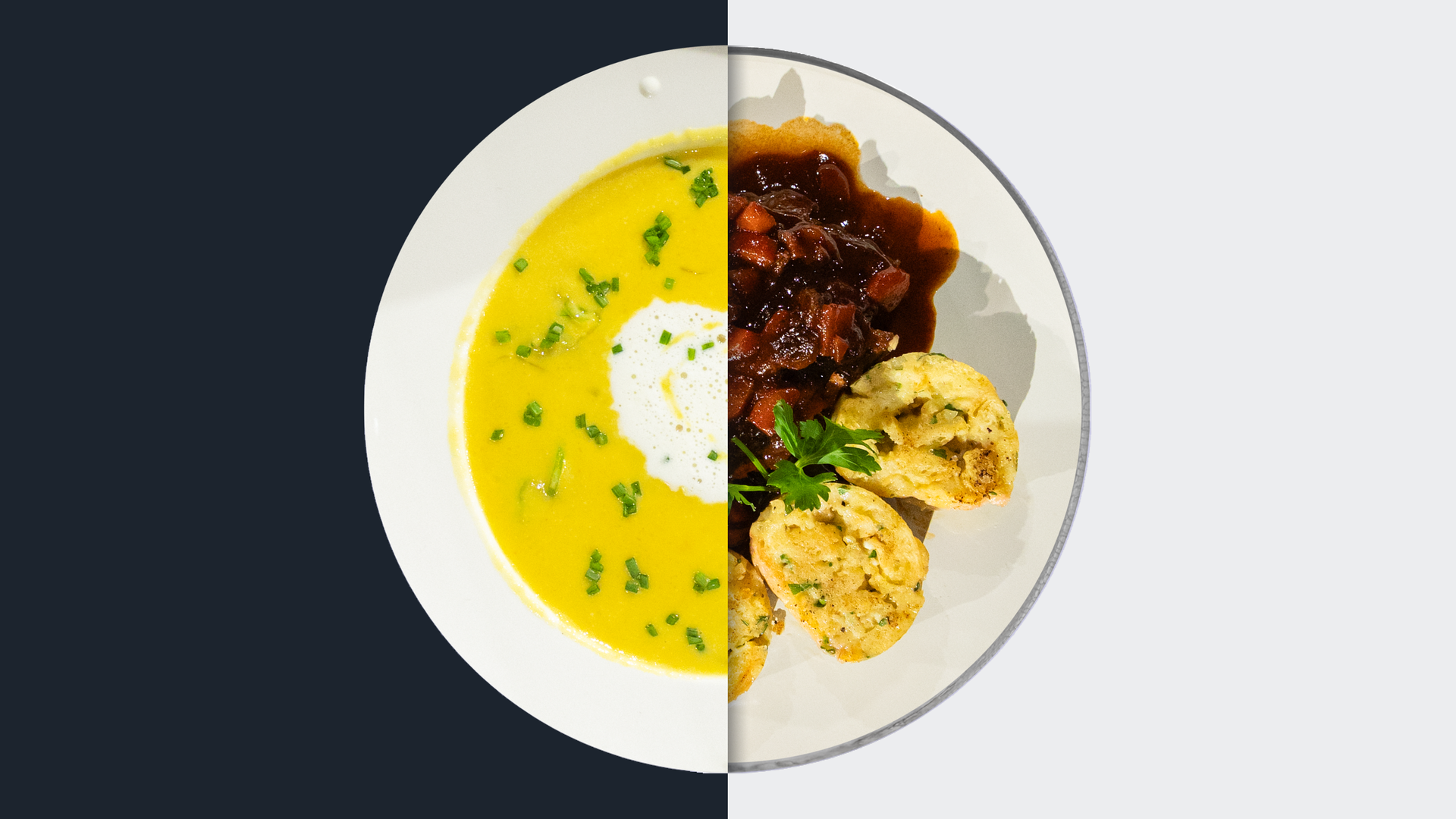 Rheinische Erbsensuppe vs. Serviettenknödel