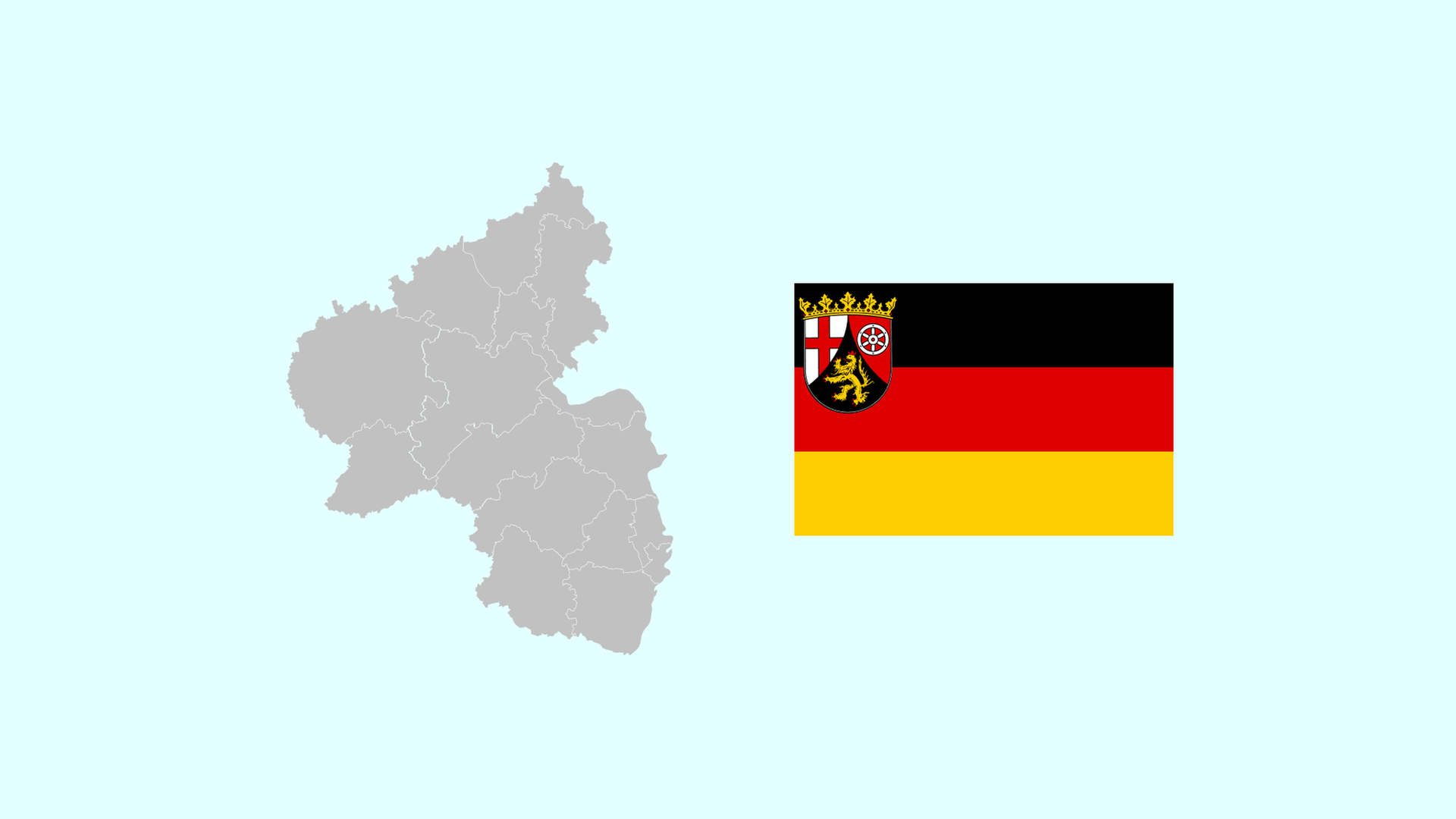 Wahlkreise und Flaggen von Rheinland-Pfalz