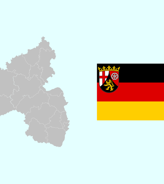 Wahlkreise und Flaggen von Rheinland-Pfalz