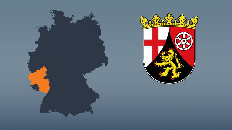 Wahlkreise und Flaggen von Rheinland-Pfalz