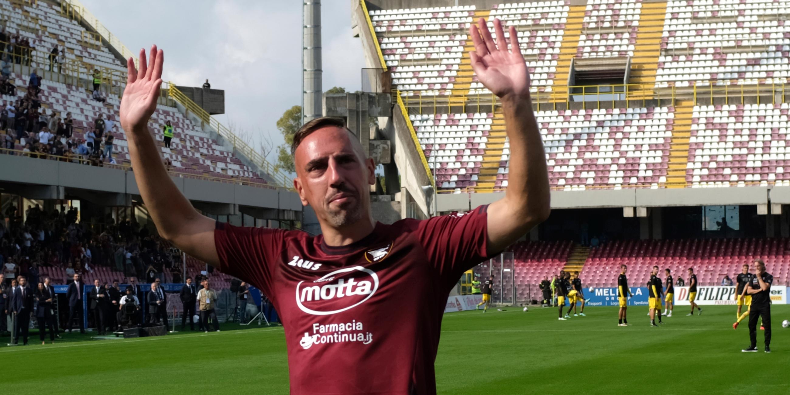 Serie A, Italien, US Salernitana - Spezia Calcio: Franck Ribéry von US Salernitana vor dem letzten Spiel seiner Karriere.
