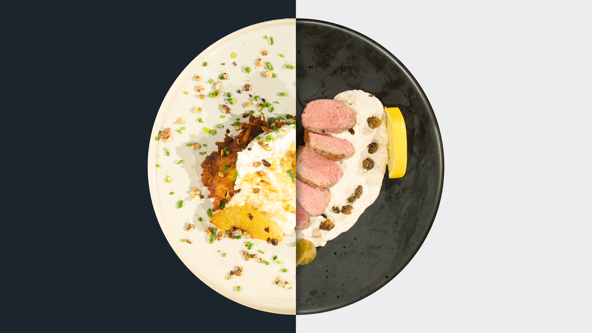 Riesling-Birne vs. Lammrücken