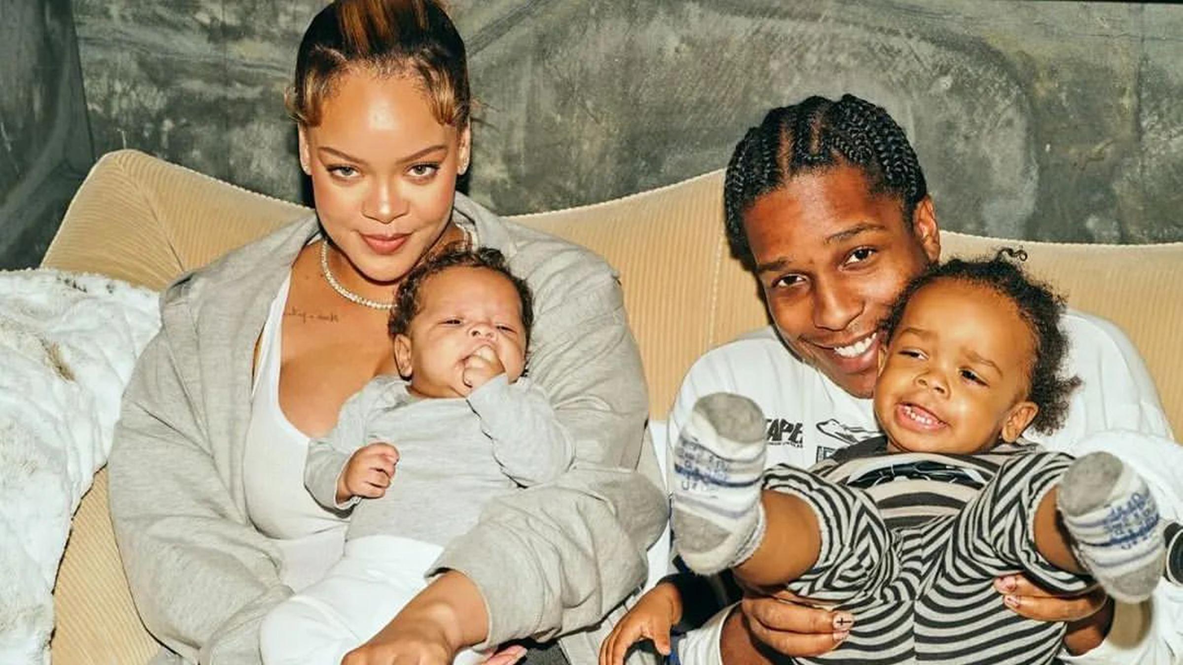 Rihanna und Asap Rocky mit ihren zwei Söhnen