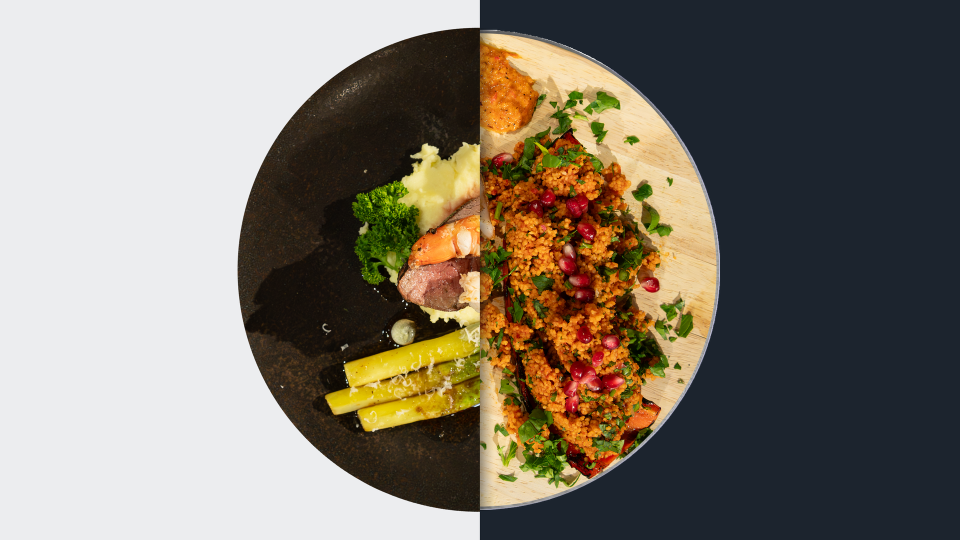 Rinderfilet vs. Couscous-Salat