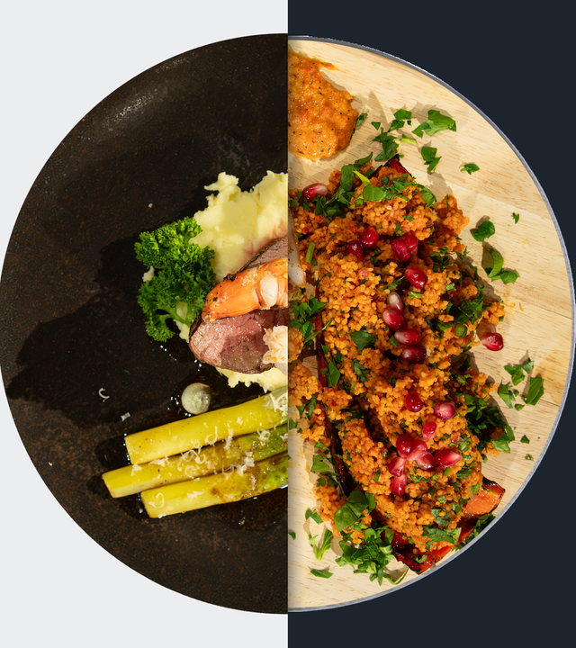 Rinderfilet vs. Couscous-Salat