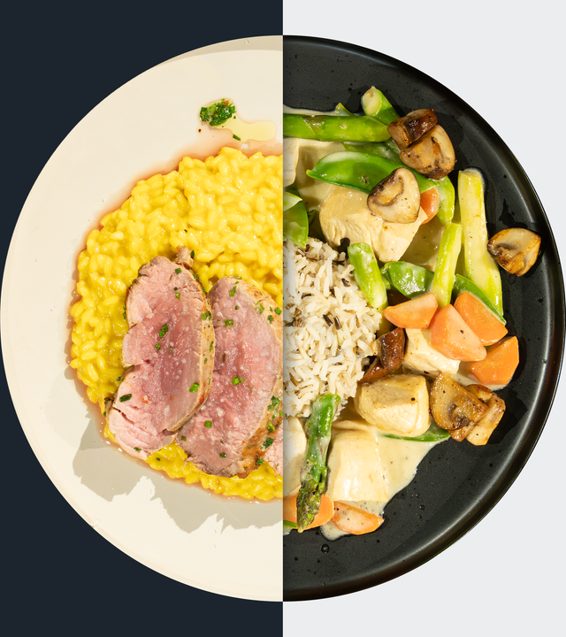 Risotto alla milanese, Frikassee von der Maishähnchenbrust