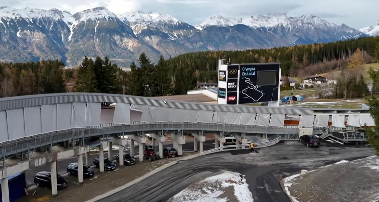 Rodelbahn in Innsbruck-Igls.