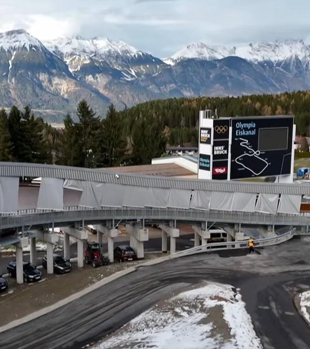 Rodelbahn in Innsbruck-Igls.
