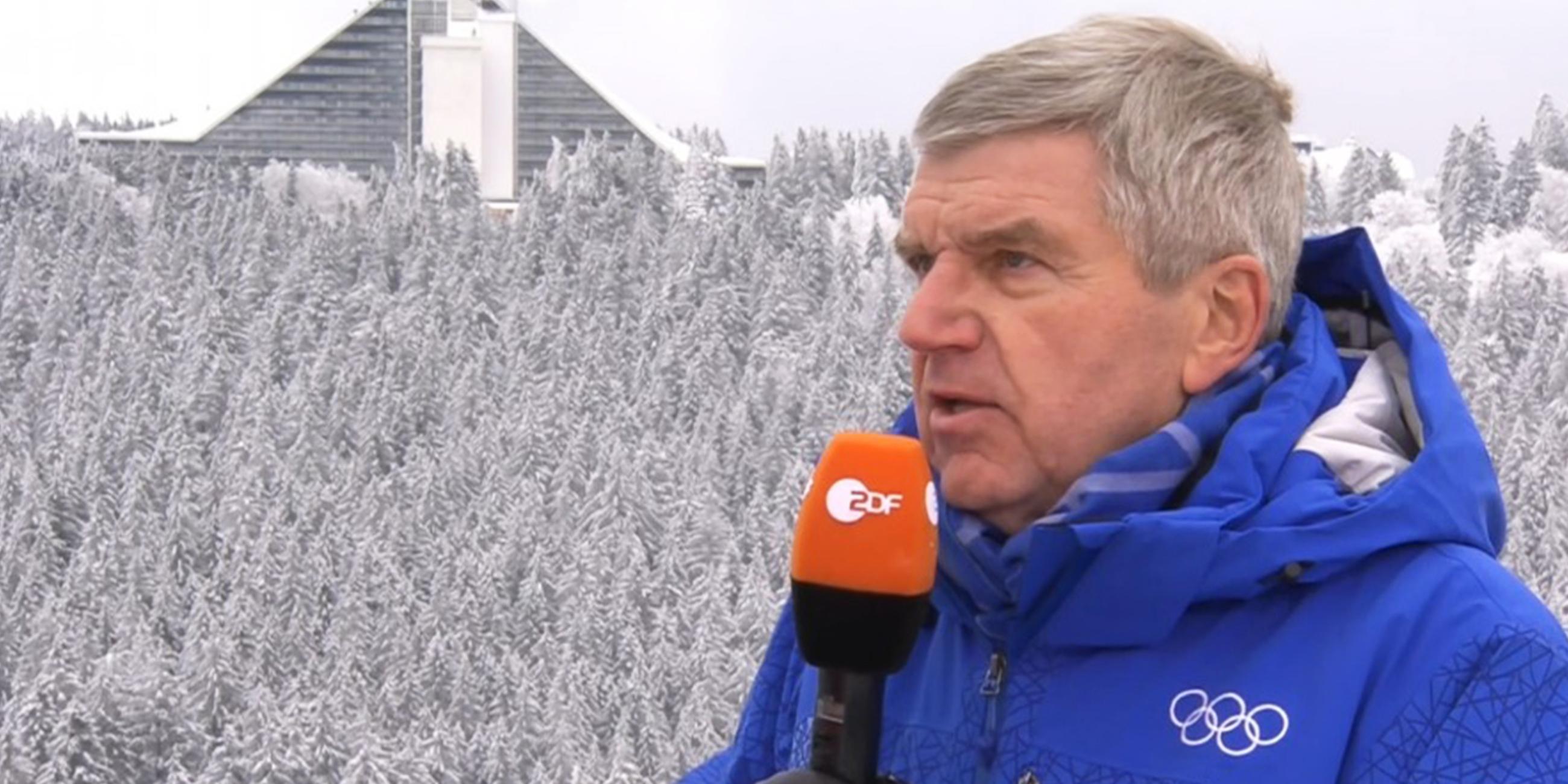 Thomas Bach im Interview bei der Rodelweltmeisterschaft in Oberdorf am 28.01.2023