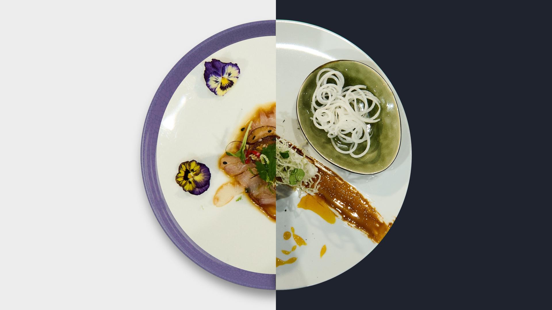 Roh marinierter Hamachi vs. Gedämpfter Kabeljau