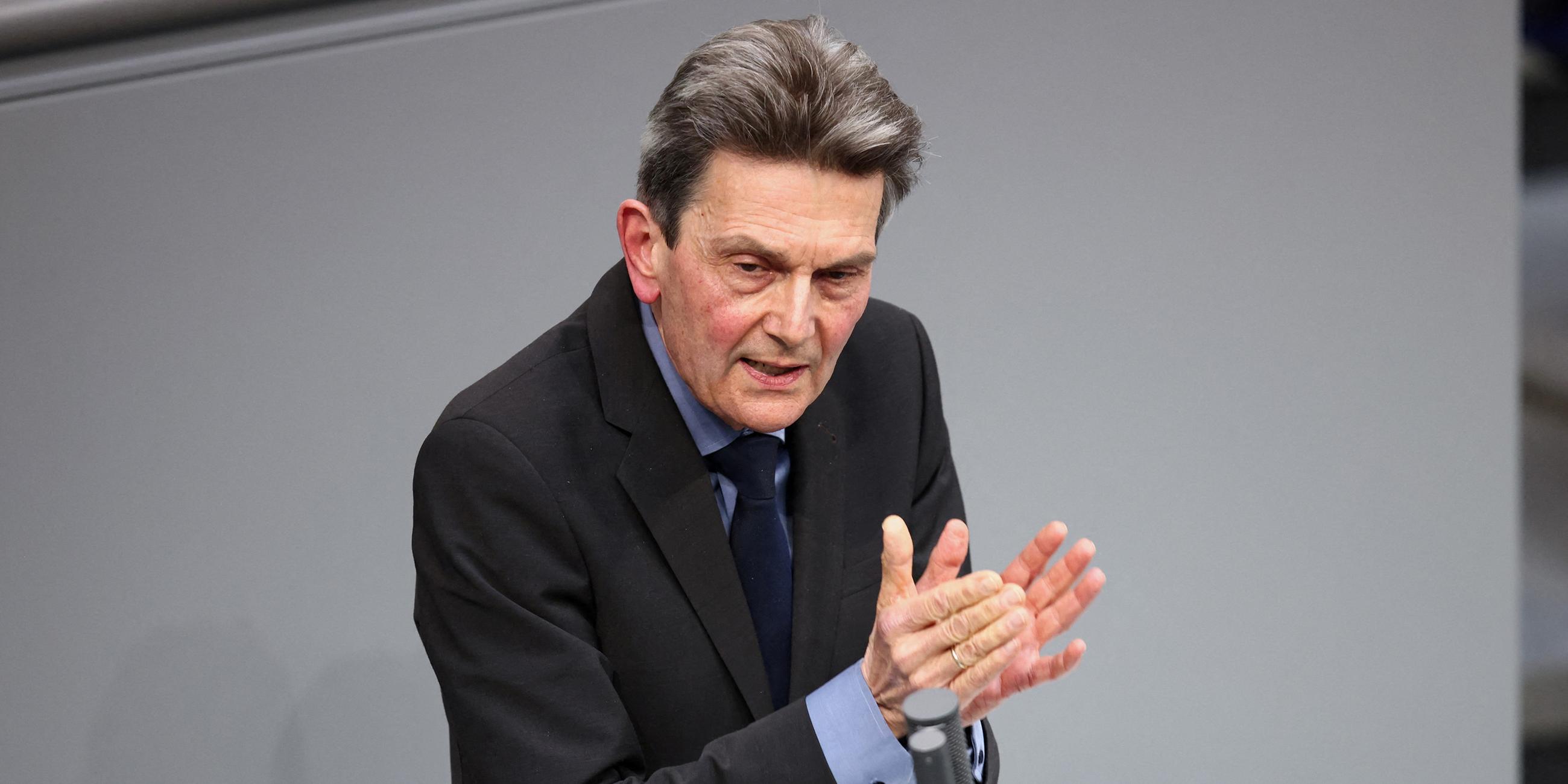 Rolf Mützenich am 14.03.2024 im Bundestag in Berlin