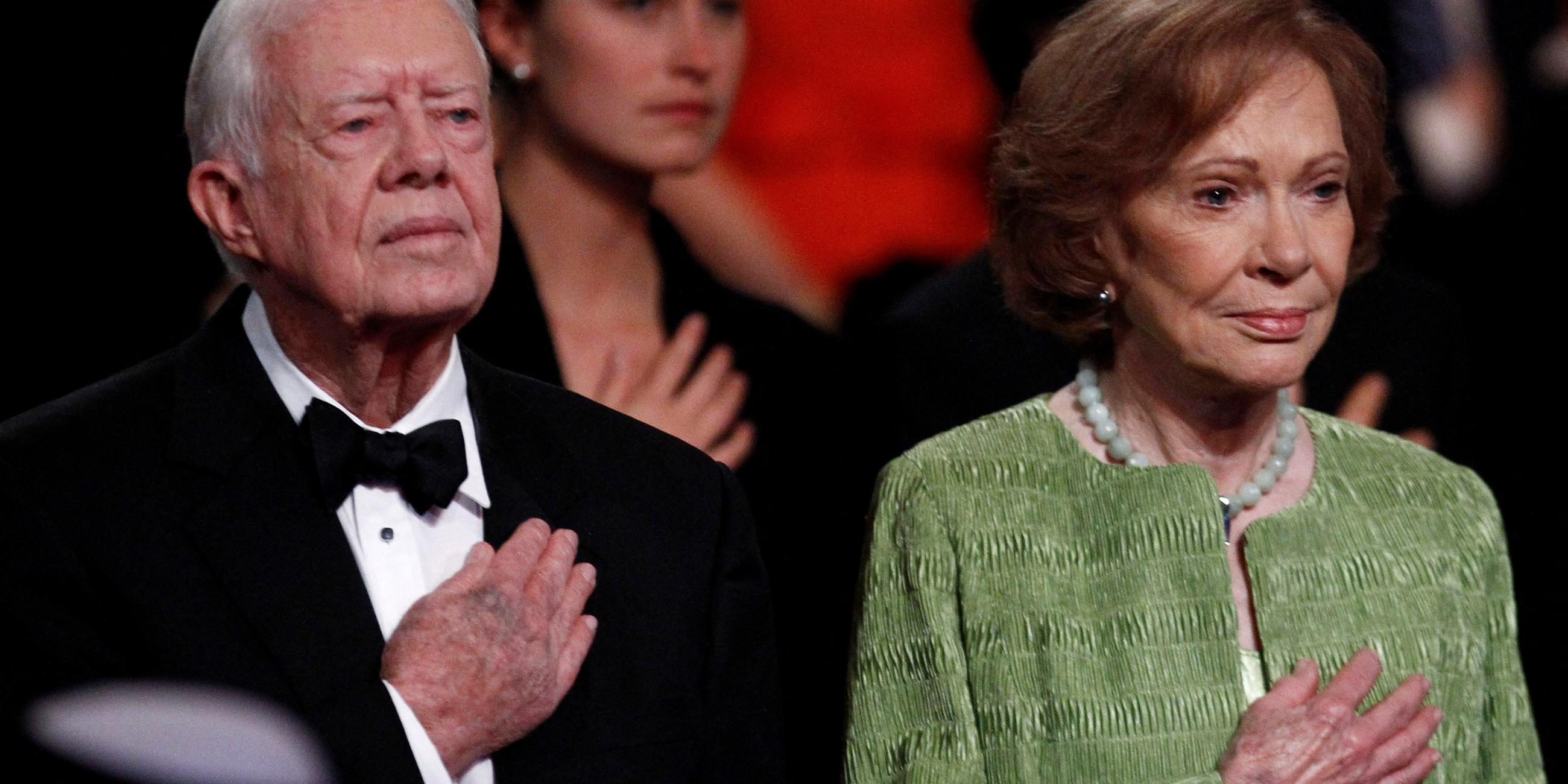 Der ehemalige US-Präsident Jimmy Carter und seine Frau Rosalynn bei einer Veranstaltung in Washington. 