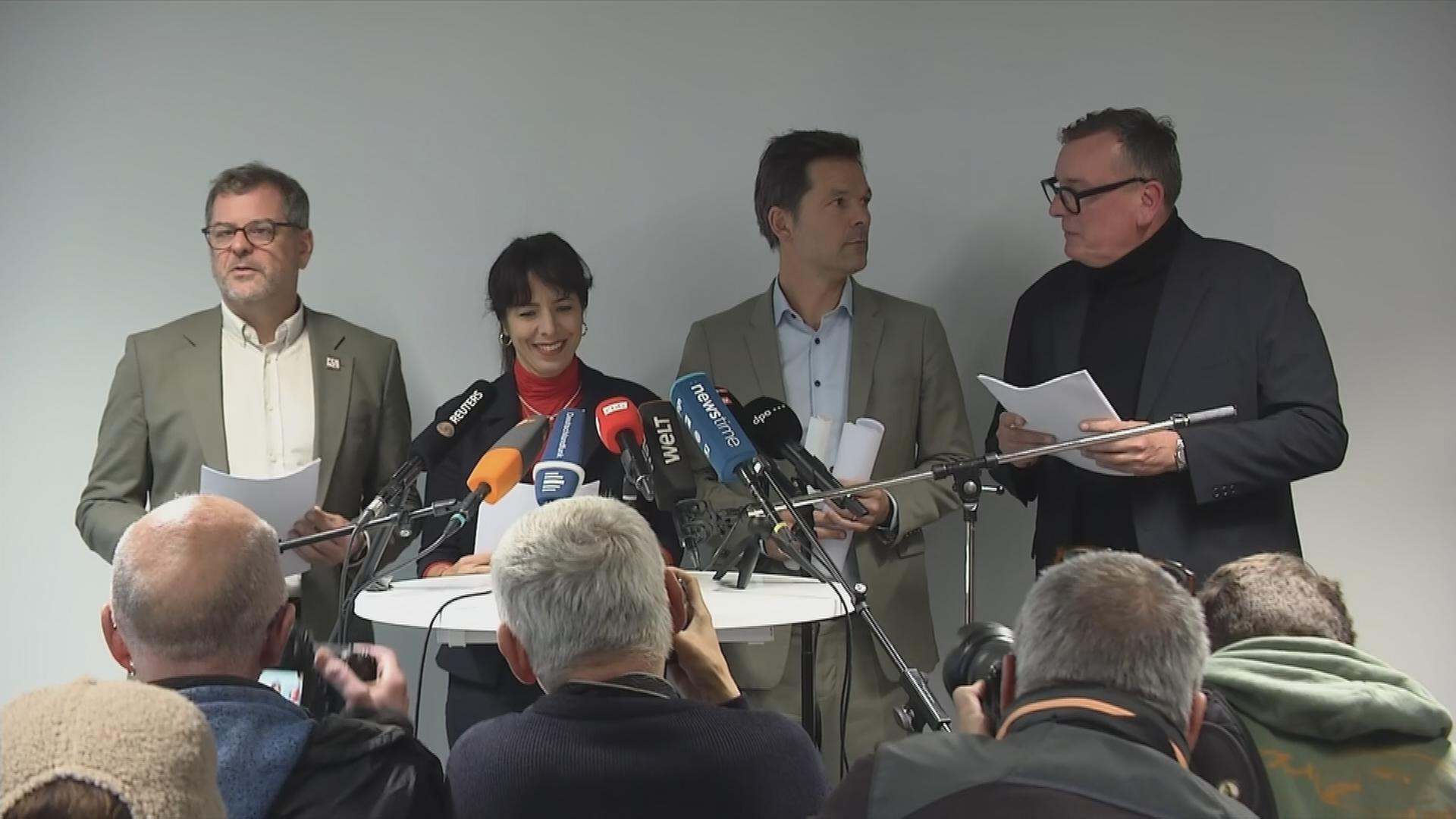 Parteispitzen der Linken, Grüne und SPD in Berlin