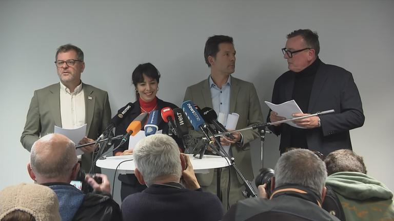 Parteispitzen der Linken, Grüne und SPD in Berlin