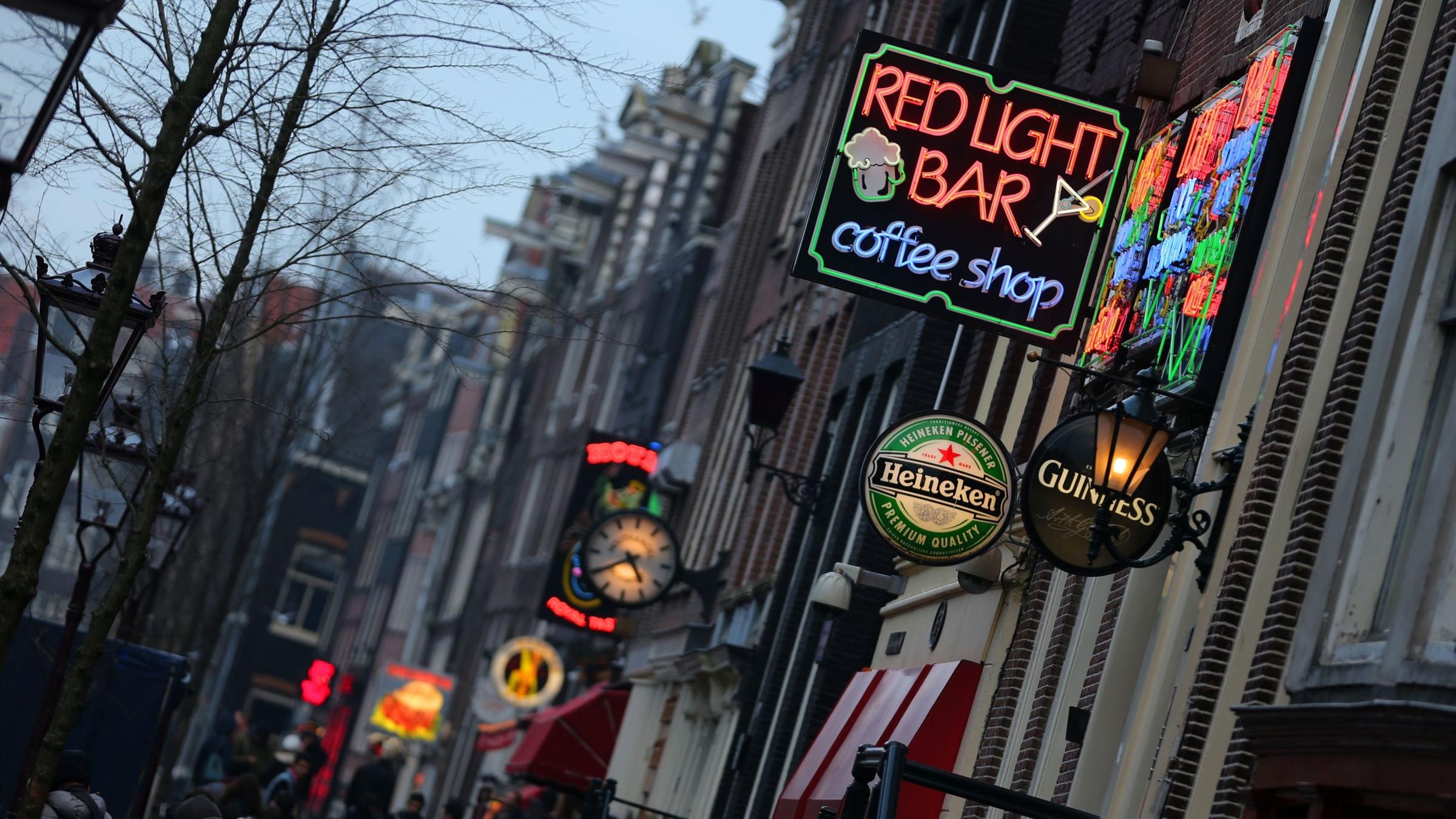 Red Light Bar Coffee Shop im Rotlichtviertel