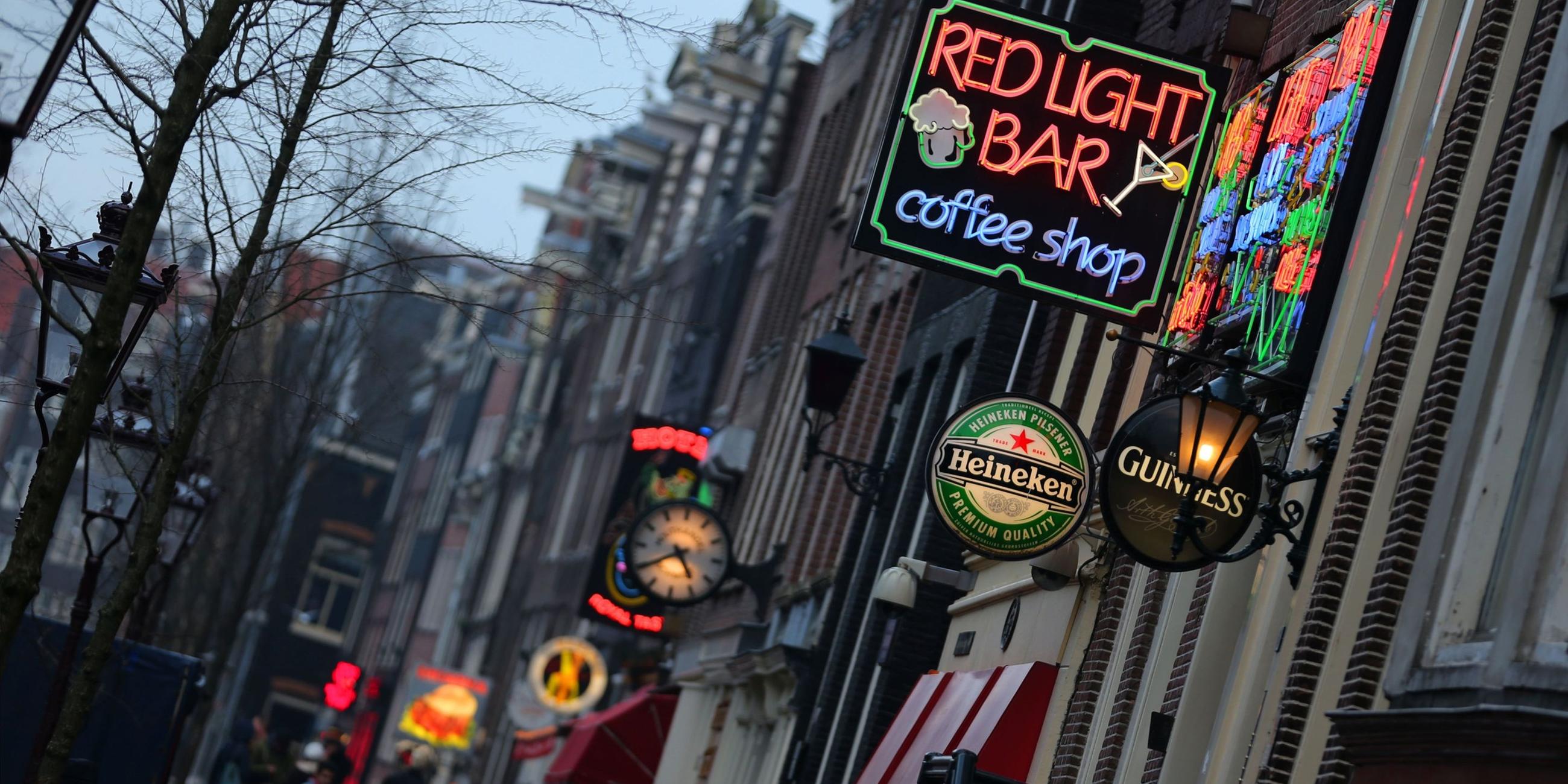 Red Light Bar Coffee Shop im Rotlichtviertel