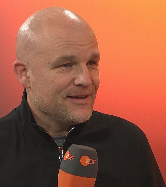 Rouven Schröder beim Interview beim aktuellen Sportstudio.