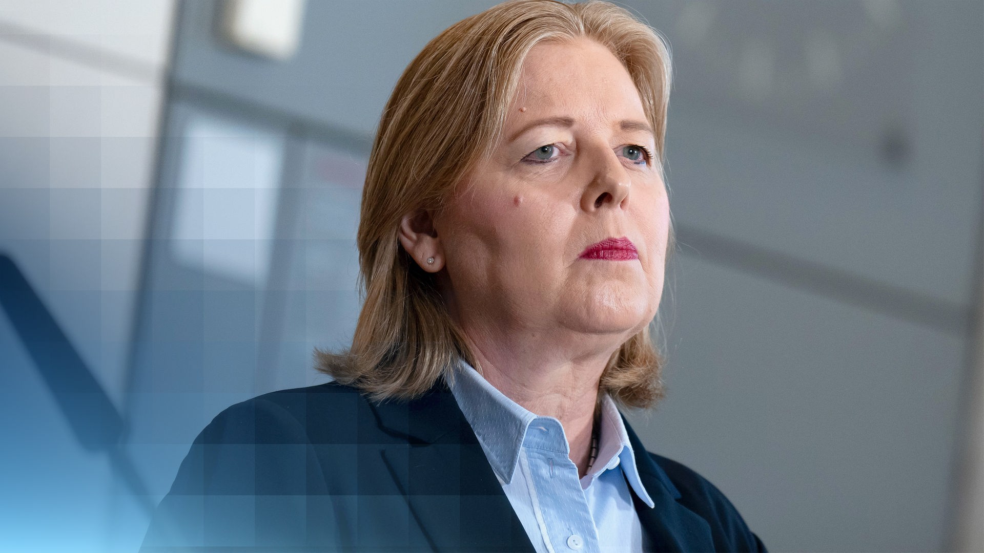Ehemalige Arbeitsministerin und Spd-Vorsitzende Bärbel Bas mit einem neutralen Gesichtsausdruck