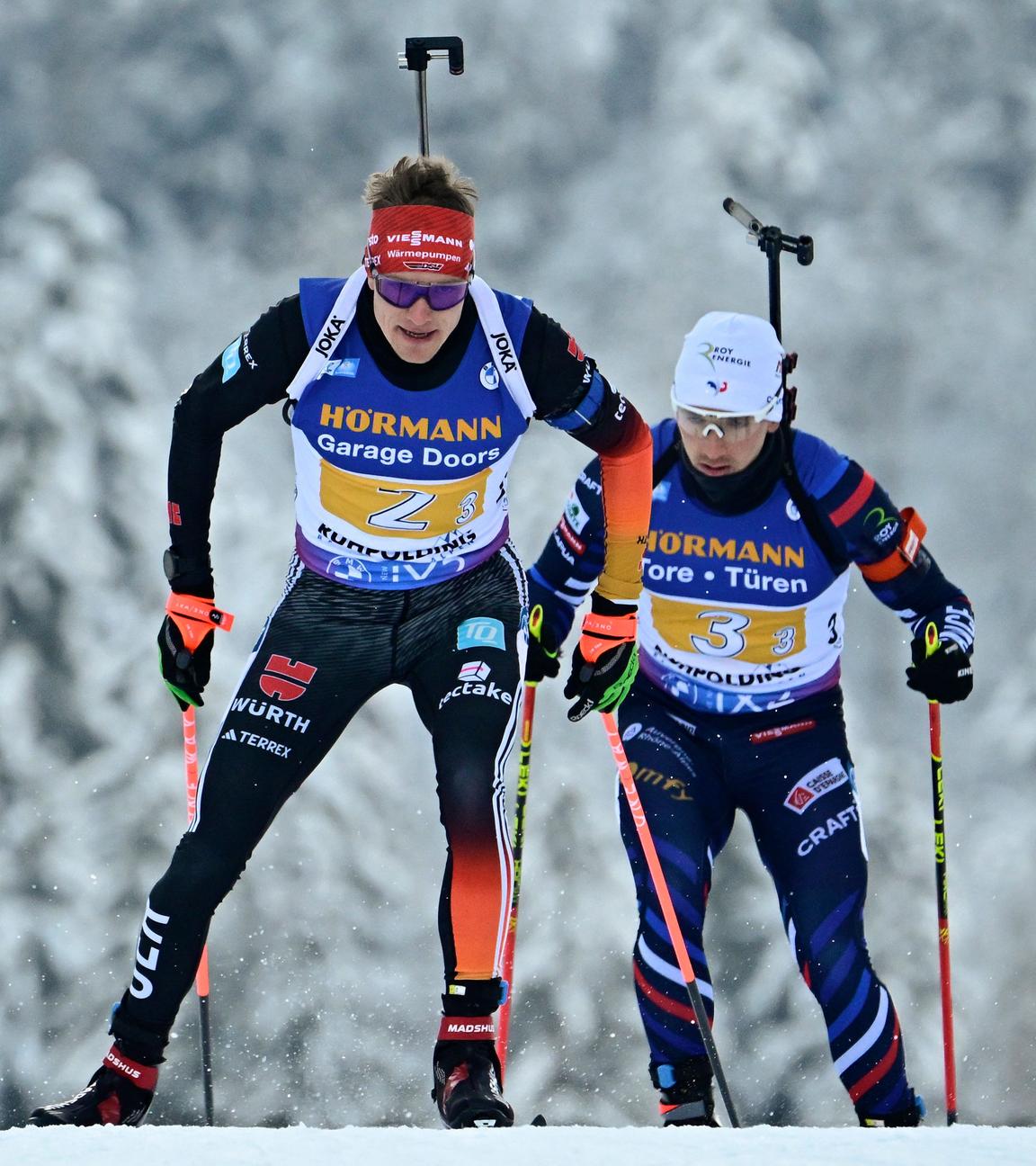 Biathlet Benedikt Doll bei der Staffel in Ruhpolding