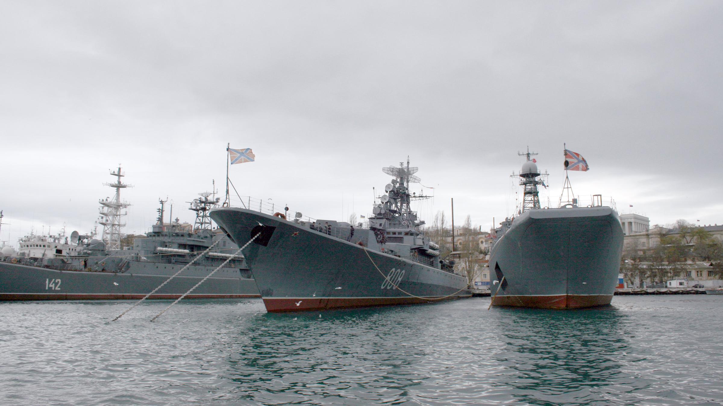 russische Schwarzmeerflotte auf der Krim.