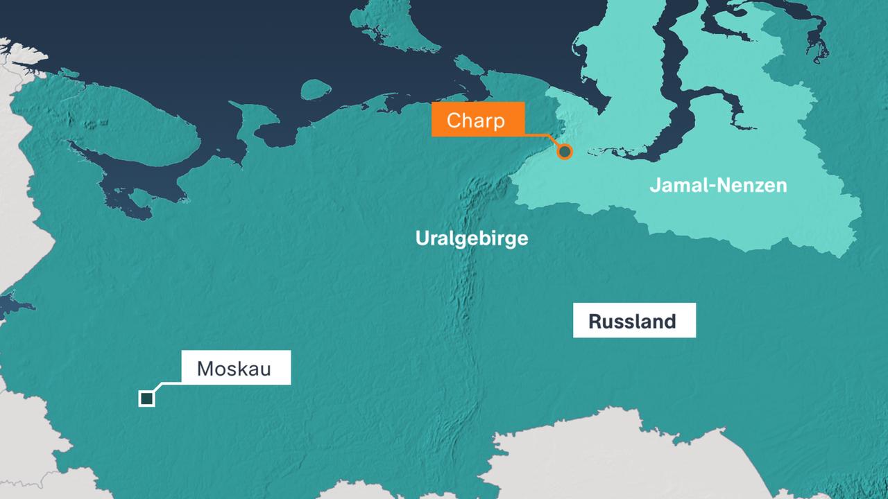 Russland, Charp, Jamal Nenzen, Karte