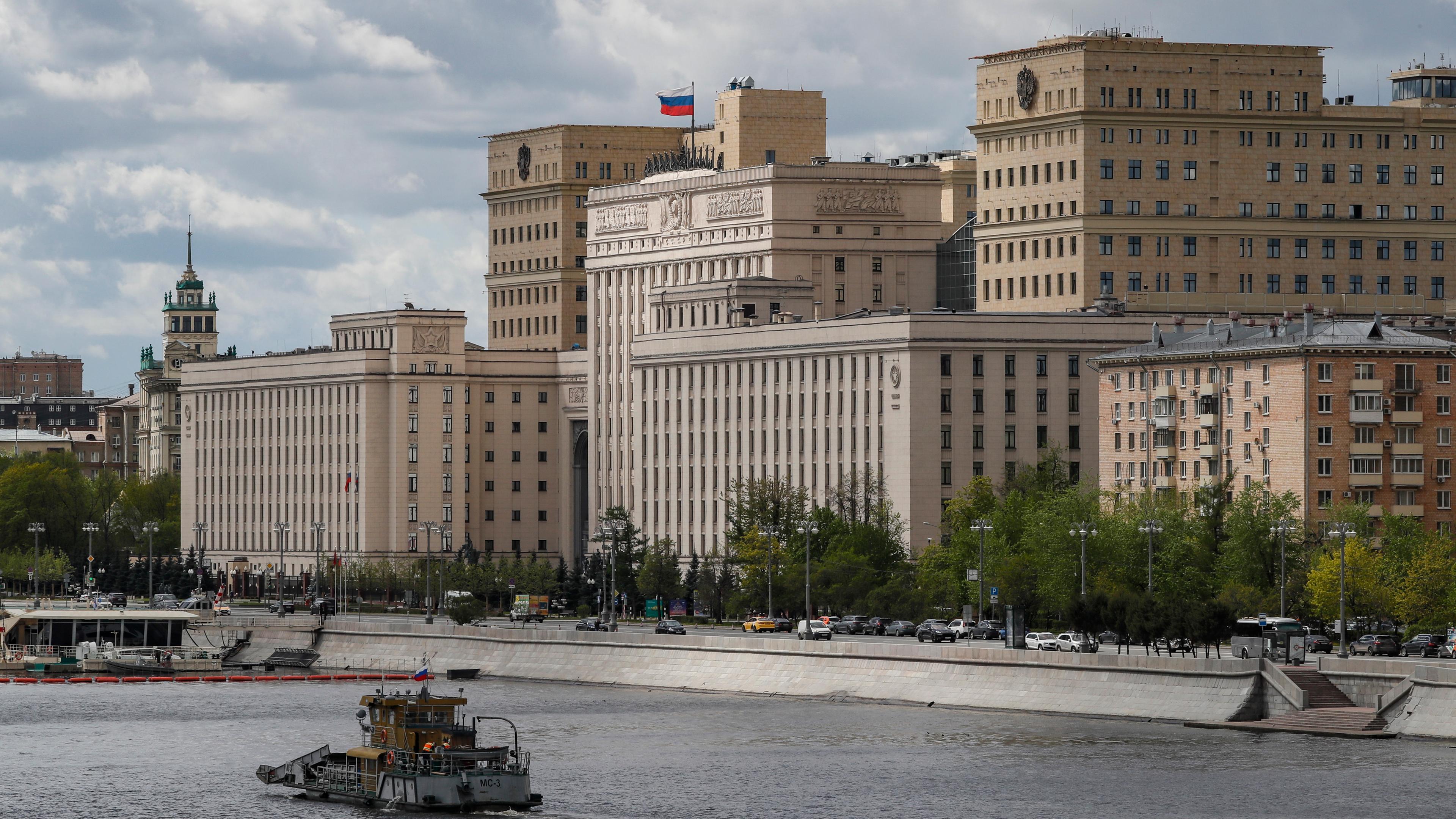 Russland, Moskau: Hauptgebäude des Verteidigungsministeriums