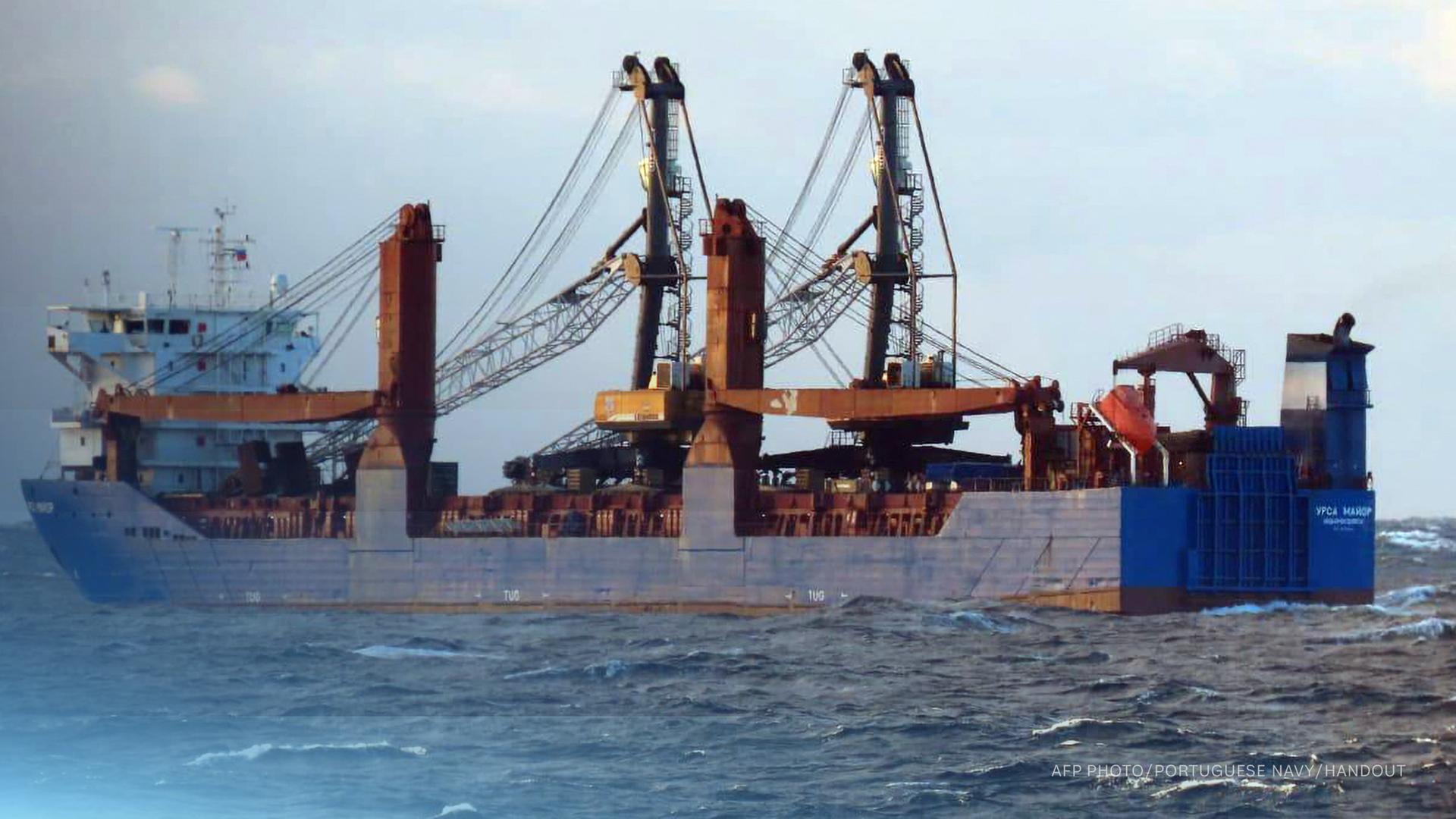 Das Schiff "Ursa Major", das vor der spanischen Küste gesunken ist.