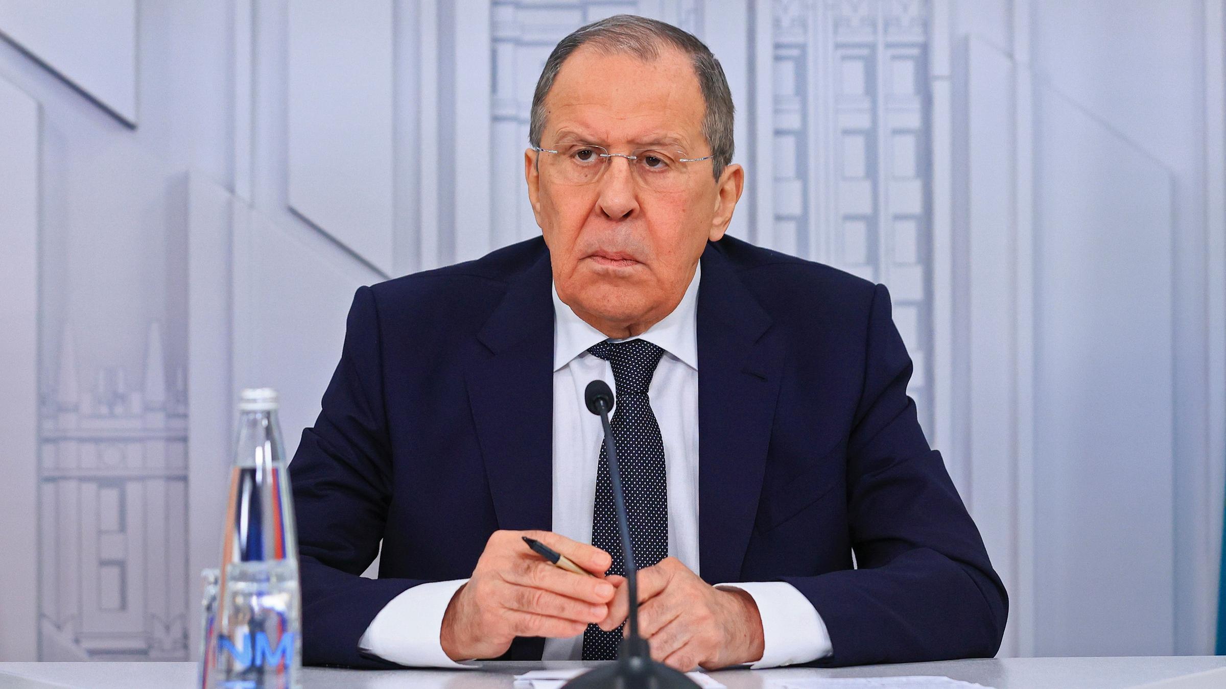 Russian Foreign Minister Sergey Lavrov photographed in Moscow (Russia) on June 6, 2022.