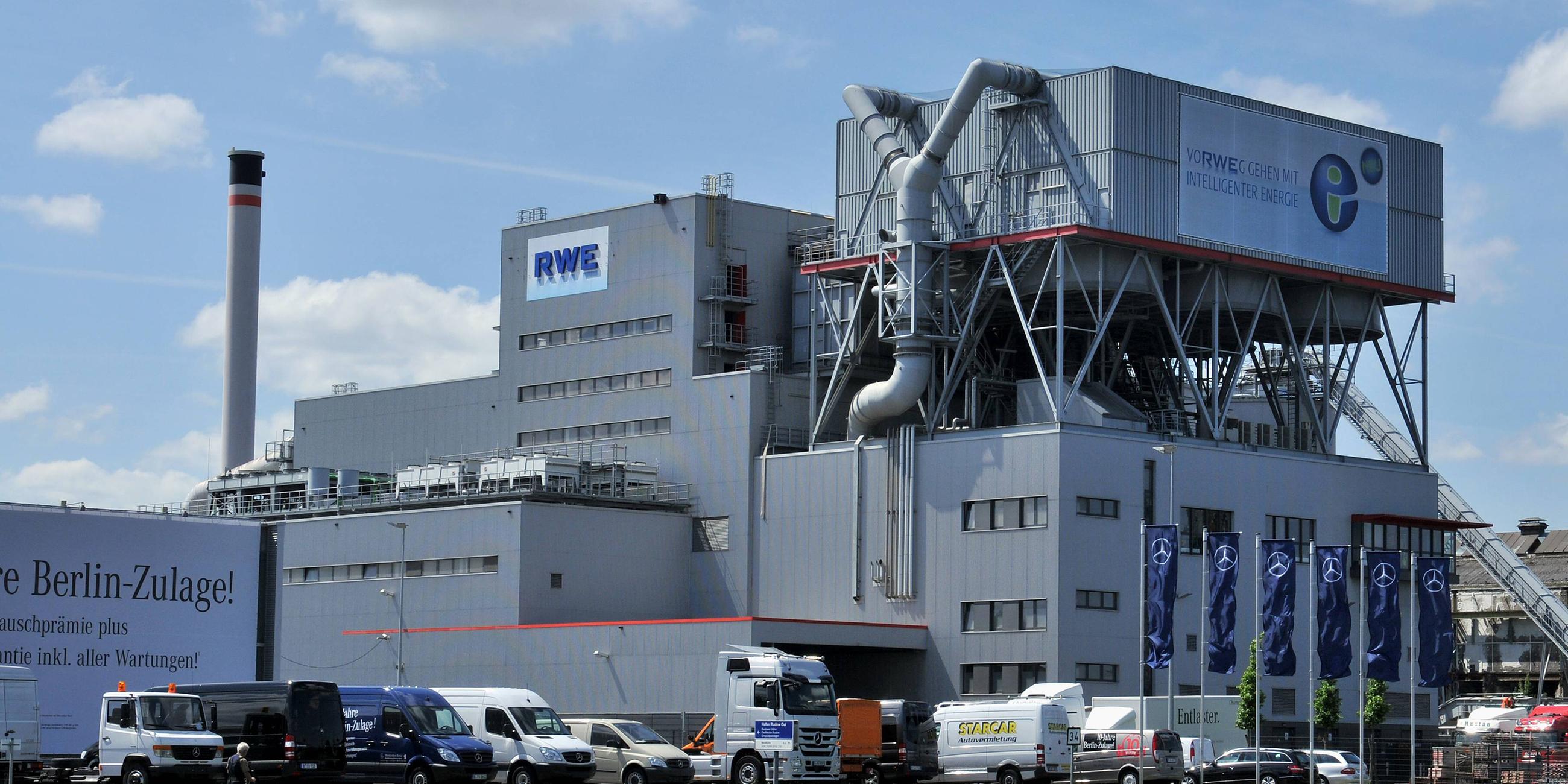 Biomasseheizkraftwerk von RWE in Neuköln, Berlin