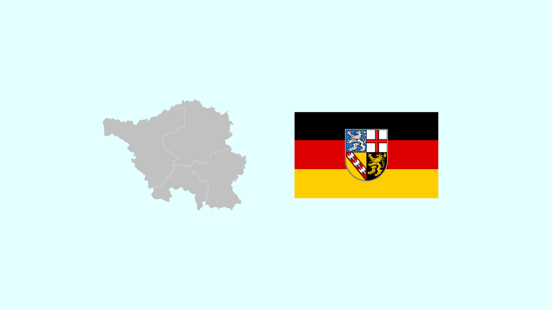 Wahlkreise und Flagge von Saarland
