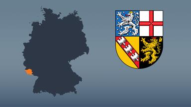 Wahlkreise und Flagge von Saarland
