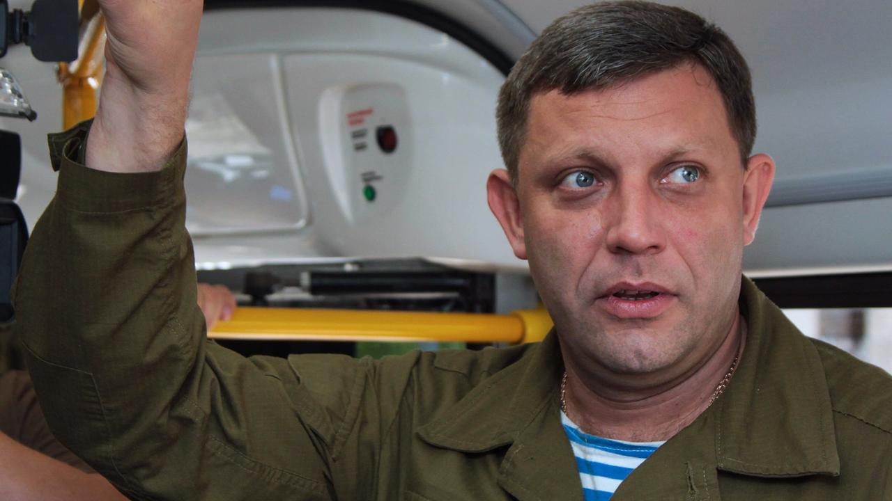 Separatistenführer in Ostukraine Trauerfeier für Separatistenführer