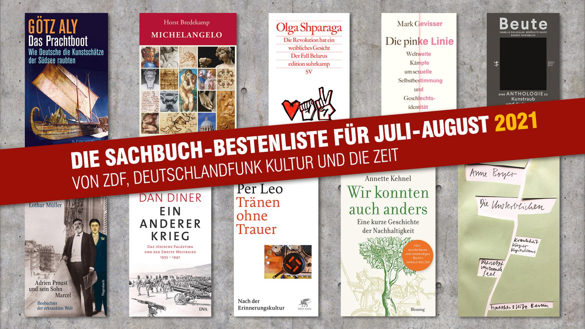 Die Sachbuch-Bestenliste für Juli/August 2021