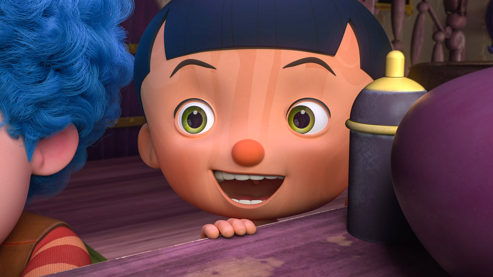 Pinocchio lacht. Zusammen mit Luzio hat er eine neue magische Figur entstehen lassen: das Sahnehäubchen.