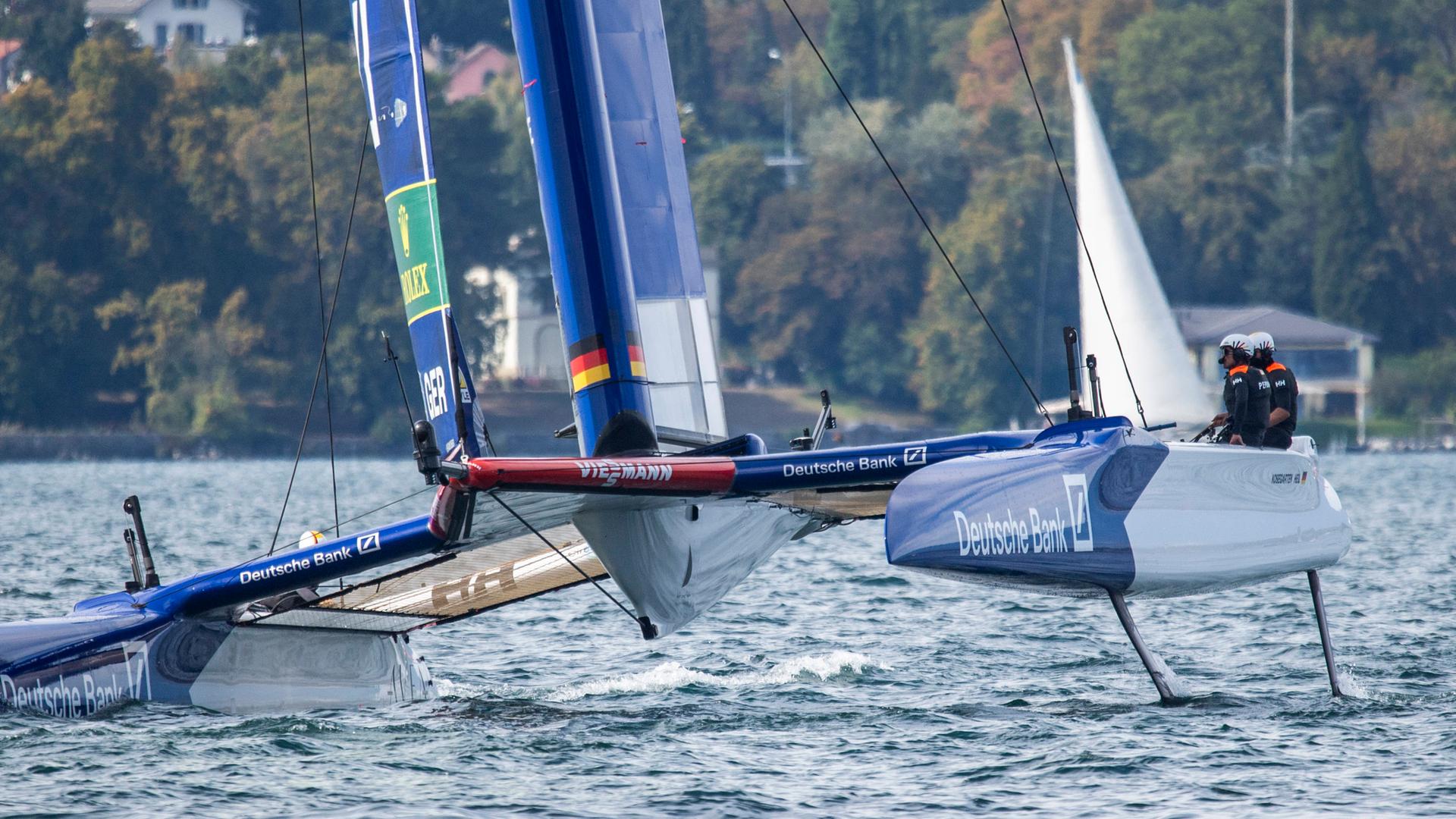 Das Deutsche SailGP Team in Aktion am 20.09.2026 in Genf.