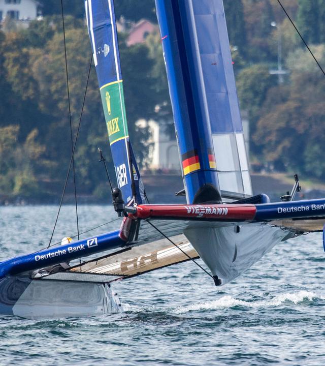Das Deutsche SailGP Team in Aktion am 20.09.2026 in Genf.