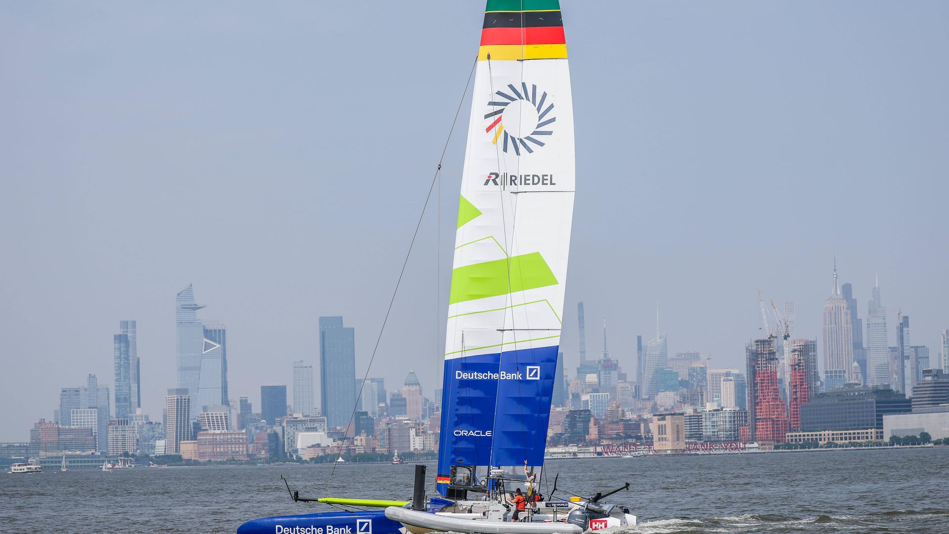 Deutschlands Erik Heil beim SailGP am 06.06.2025 in New York.