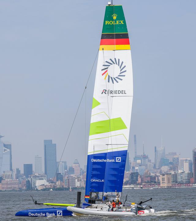 Deutschlands Erik Heil beim SailGP am 06.06.2025 in New York.