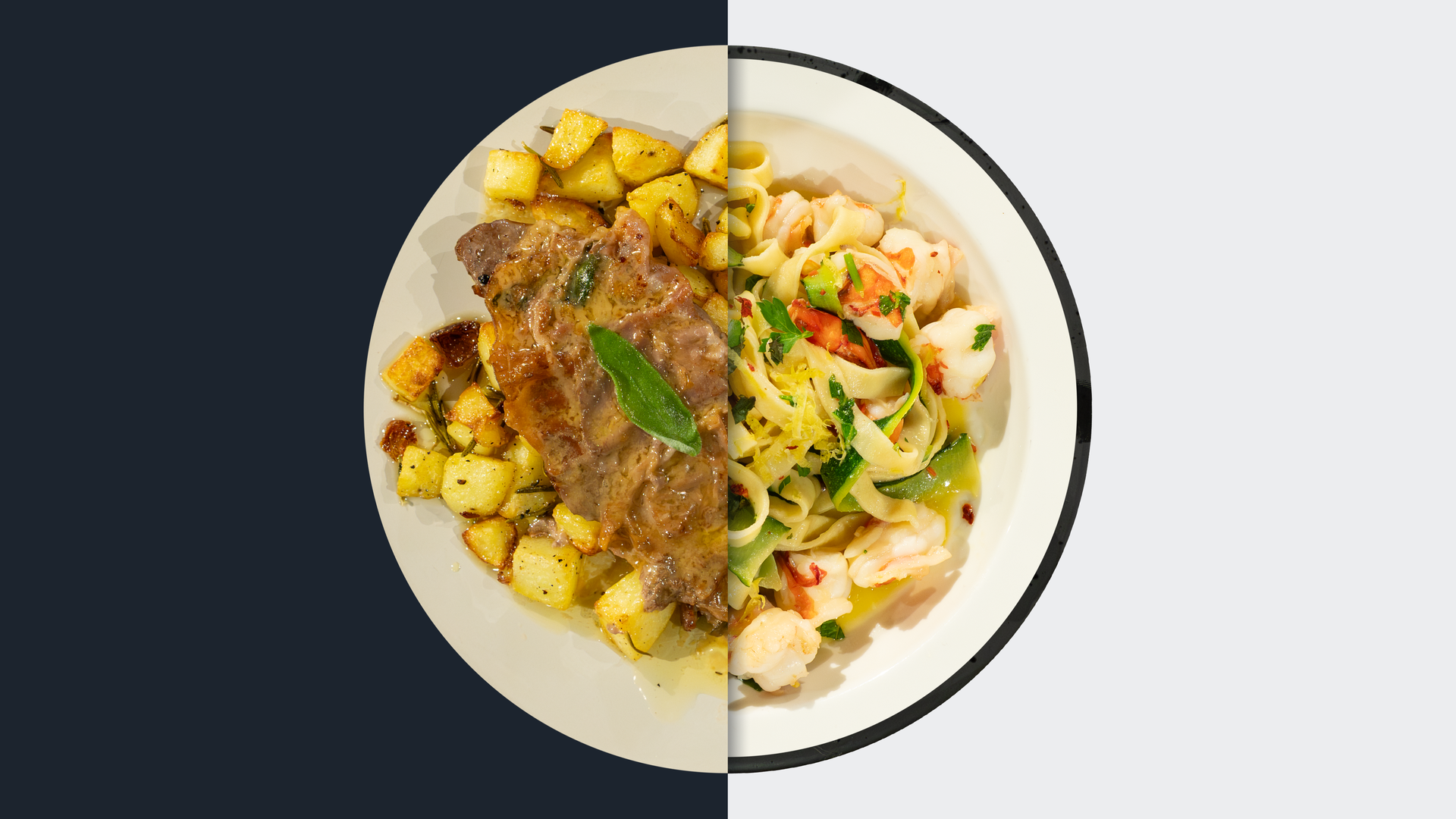 Saltimbocca alla romana vs. Tagliatelle