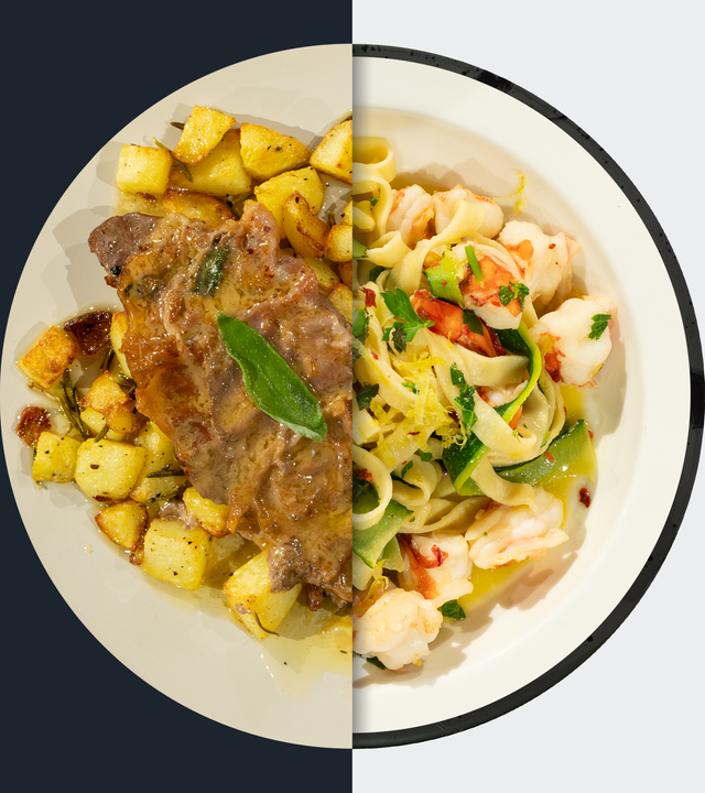 Saltimbocca alla romana vs. Tagliatelle