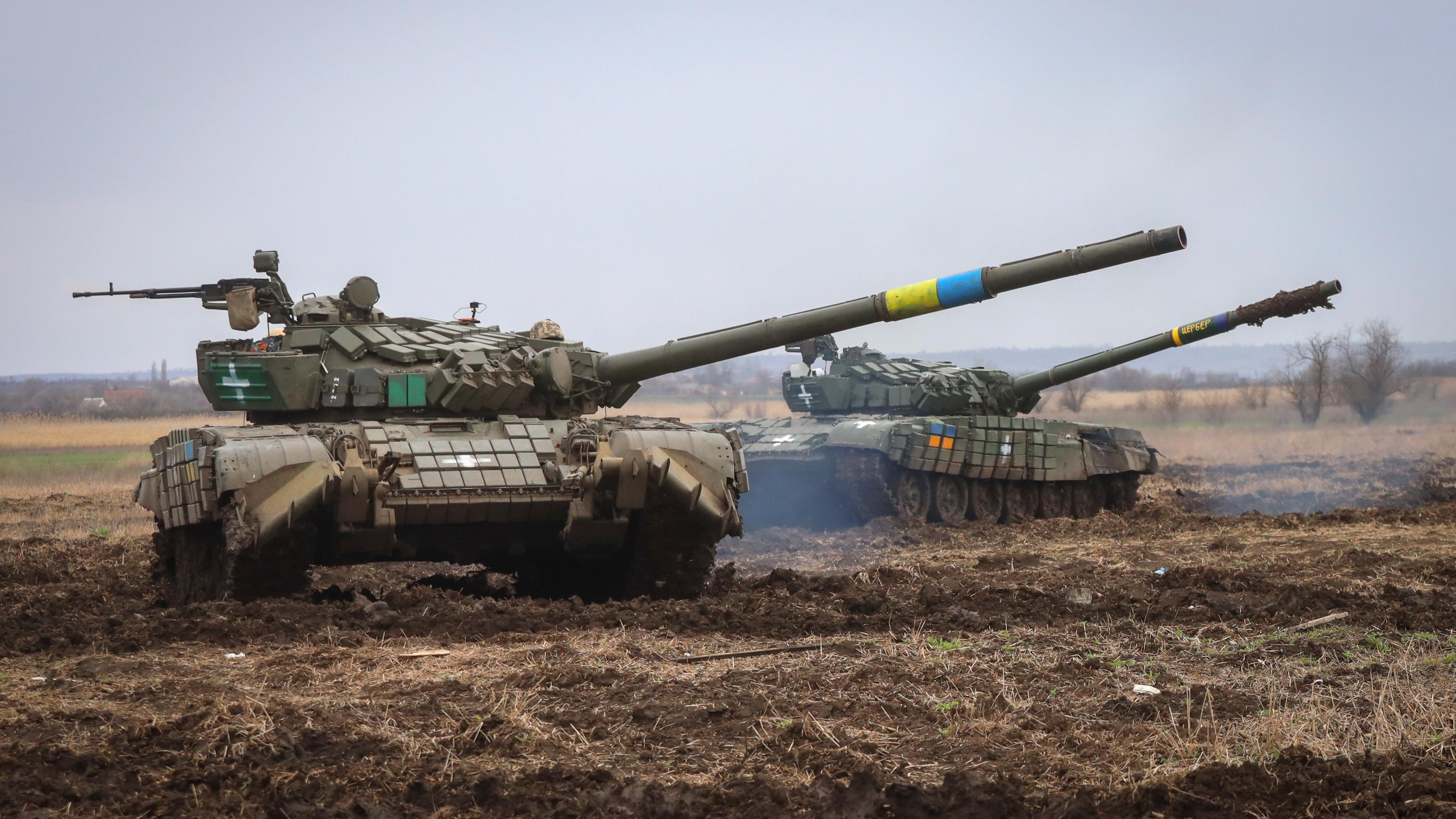 Saporischschja: Panzer der ukrainischen Armee (Archivbild vom 5.4.2023) 