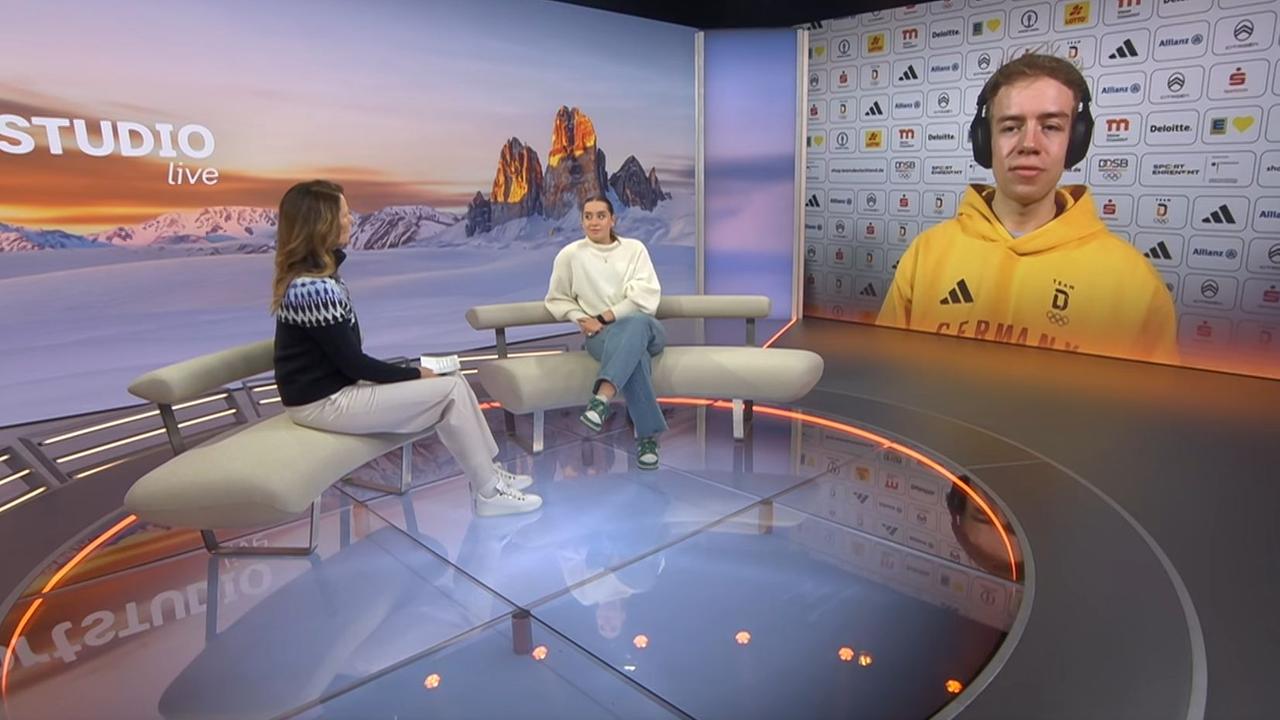 Curling-Geschwister Sara und Felix Messenzehl im ZDF-Olympiastudio